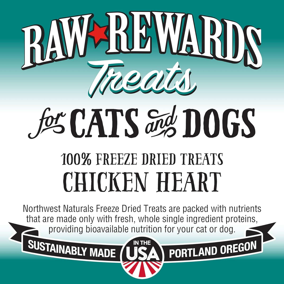 Northwest Naturals Raw Rewards Freeze-Dried Chicken Hearts Dog &amp; Cat Treats