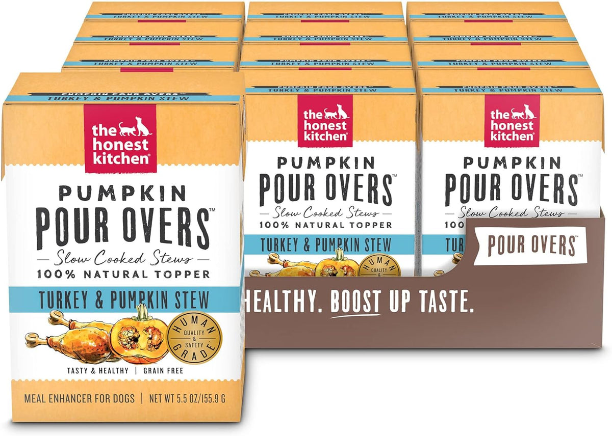 The Honest Kitchen Pumpkin Pour Overs Turkey &amp; Pumpkin Stew Dog Meal Topper
