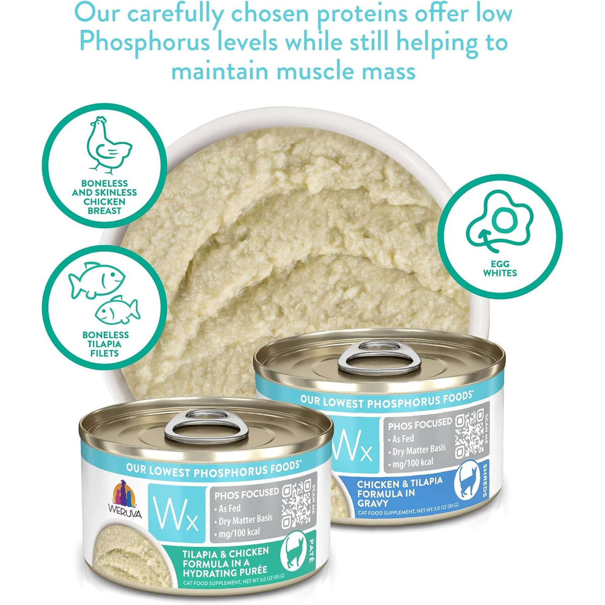 Weruva Wx Phos Focused Tilapia &amp; Chicken Canned Cat Food