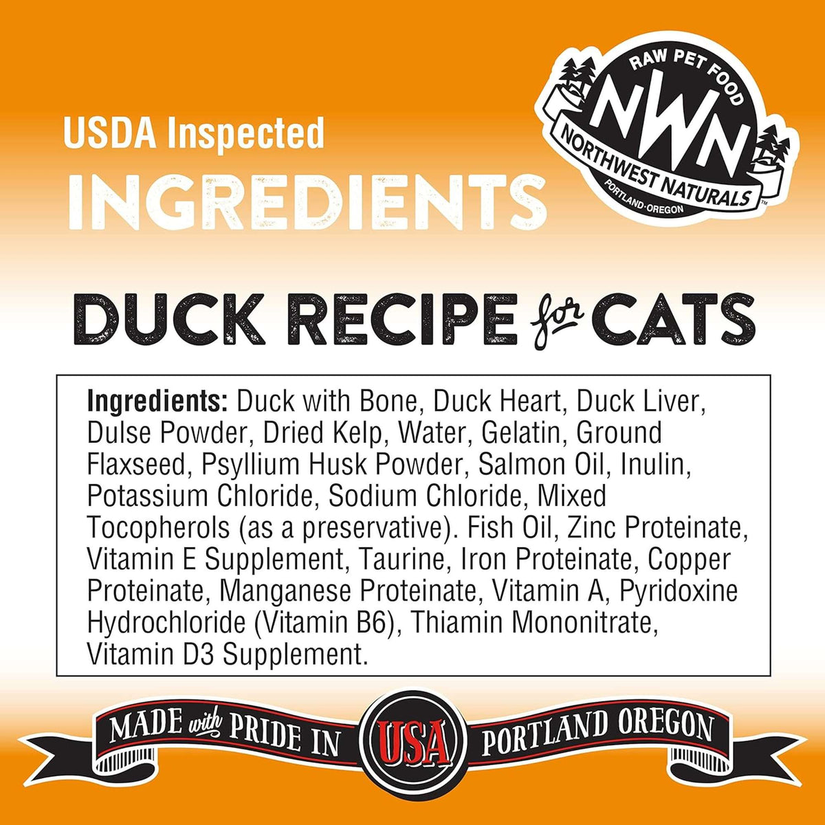 Northwest Naturals Freeze-Dried Raw Duck Cat Food