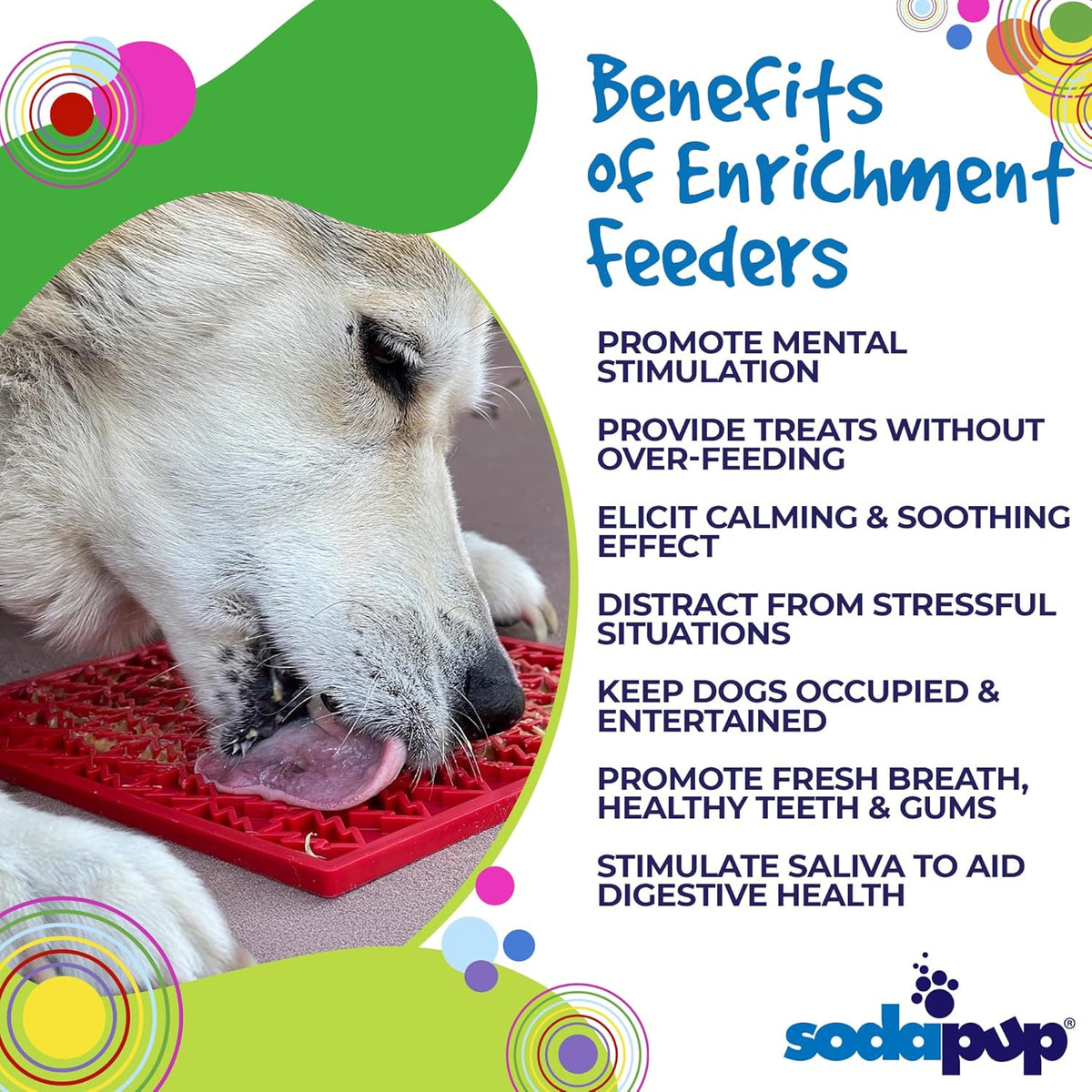 SodaPup Tree Design "Peace" eMat Enrichment Lick Mat