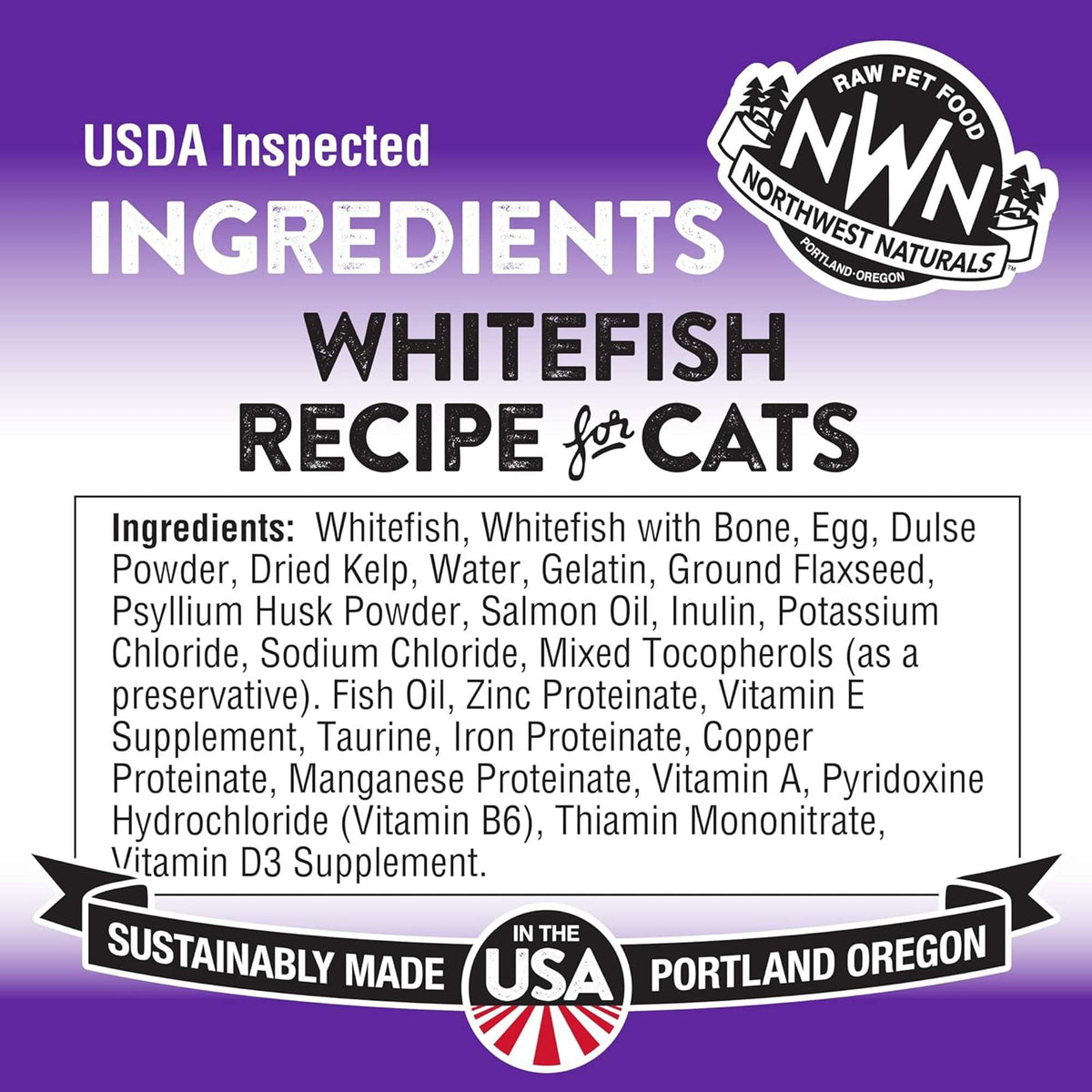 Northwest Naturals Freeze-Dried Raw Whitefish Cat Food