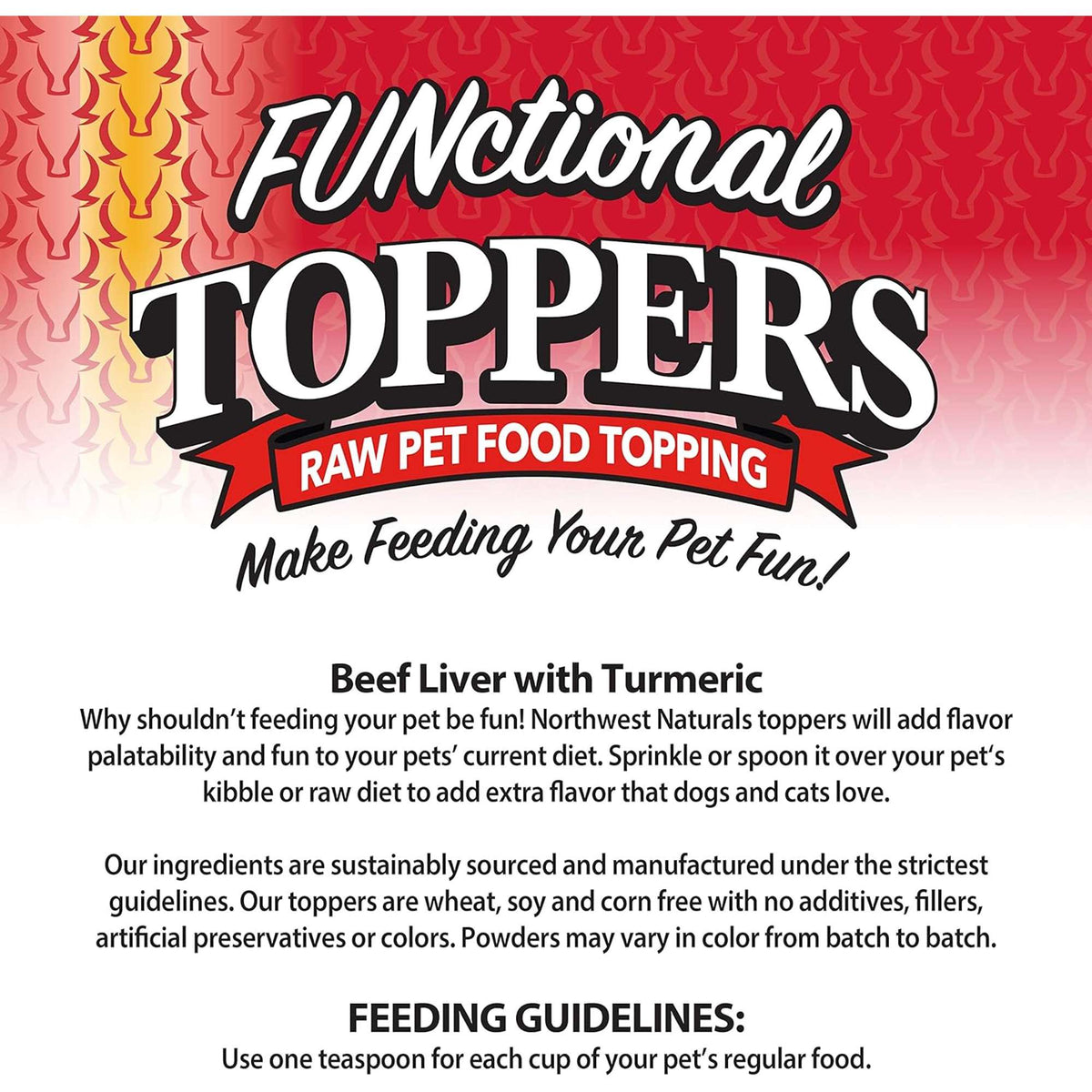Northwest Naturals Dog &amp; Cat FUNctional Topper Freeze-Dried Beef Liver with Turmeric