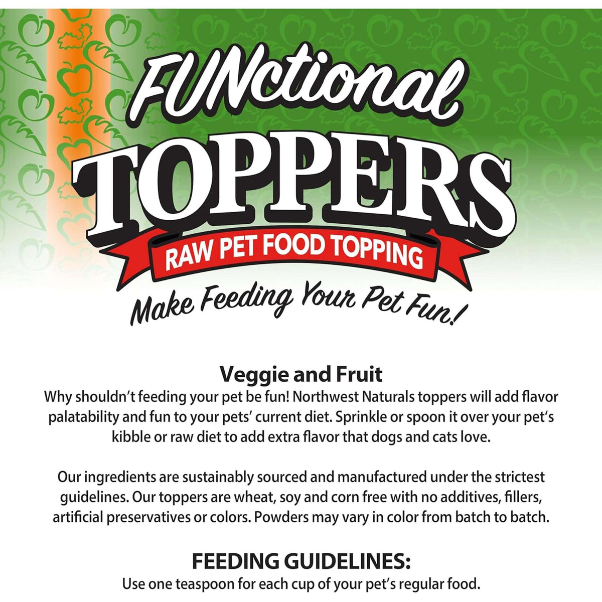 Northwest Naturals Dog &amp; Cat FUNctional Topper Veggie &amp; Fruit