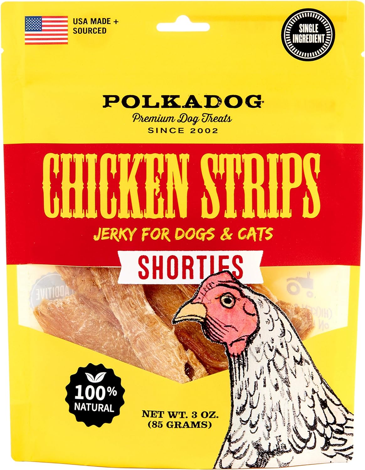 Polkadog Bakery Chicken Strips Jerky Dog &amp; Cat Treats