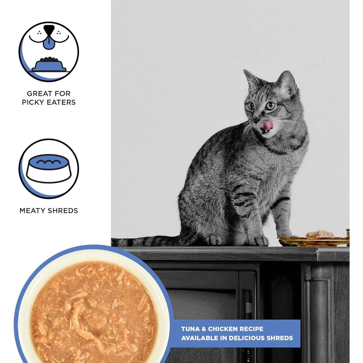Bixbi Rawbble Shredded Grain Free Tuna &amp; Chicken Canned Cat Food