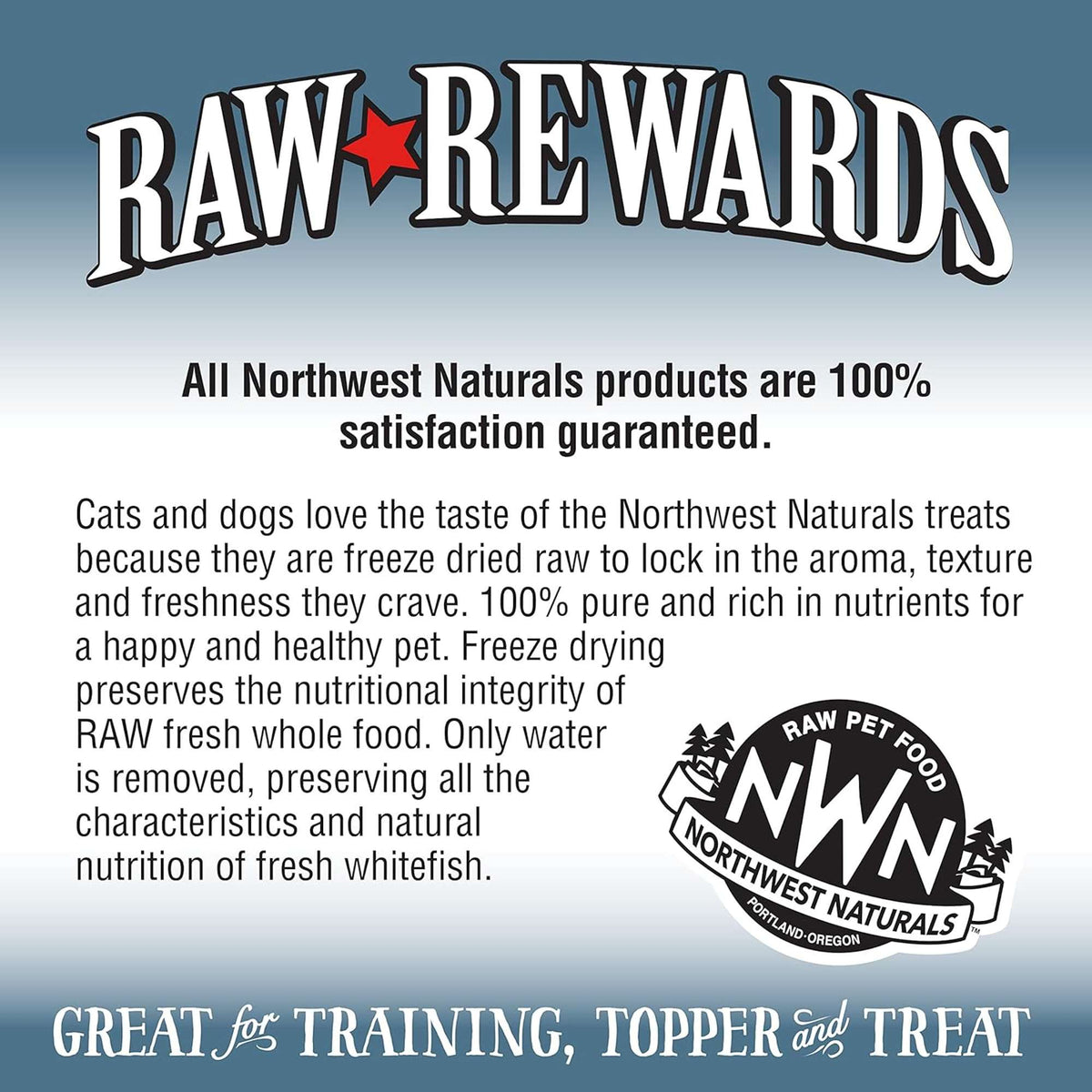 Northwest Naturals Raw Rewards Freeze-Dried Whitefish Dog &amp; Cat Treats