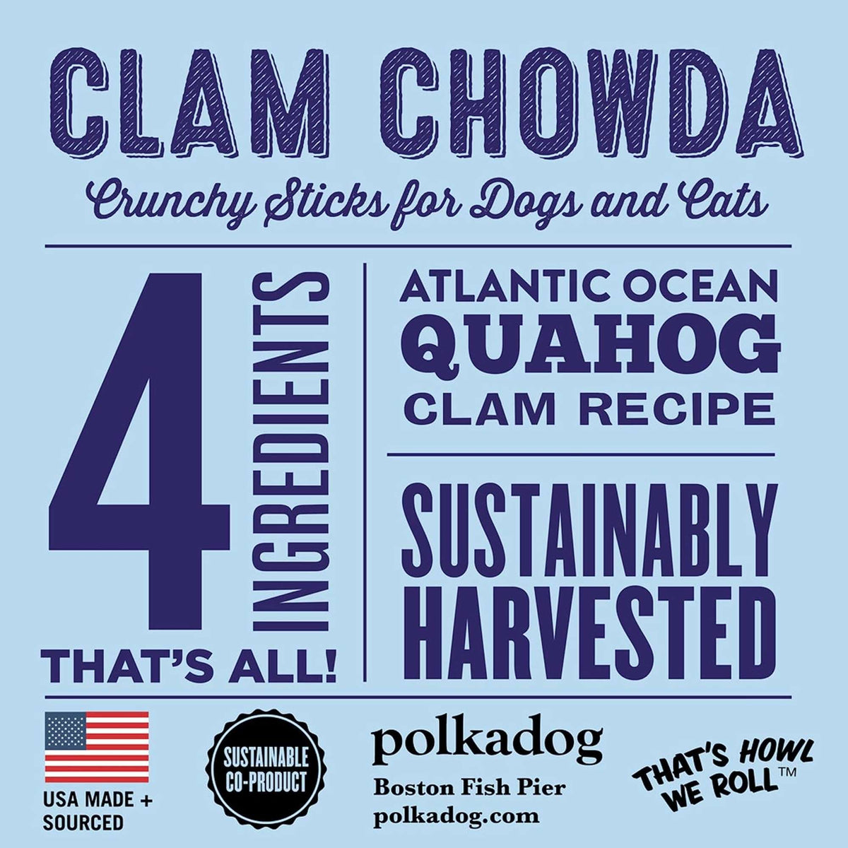 Polkadog Bakery Clam Chowda Crunchy Dog Treats