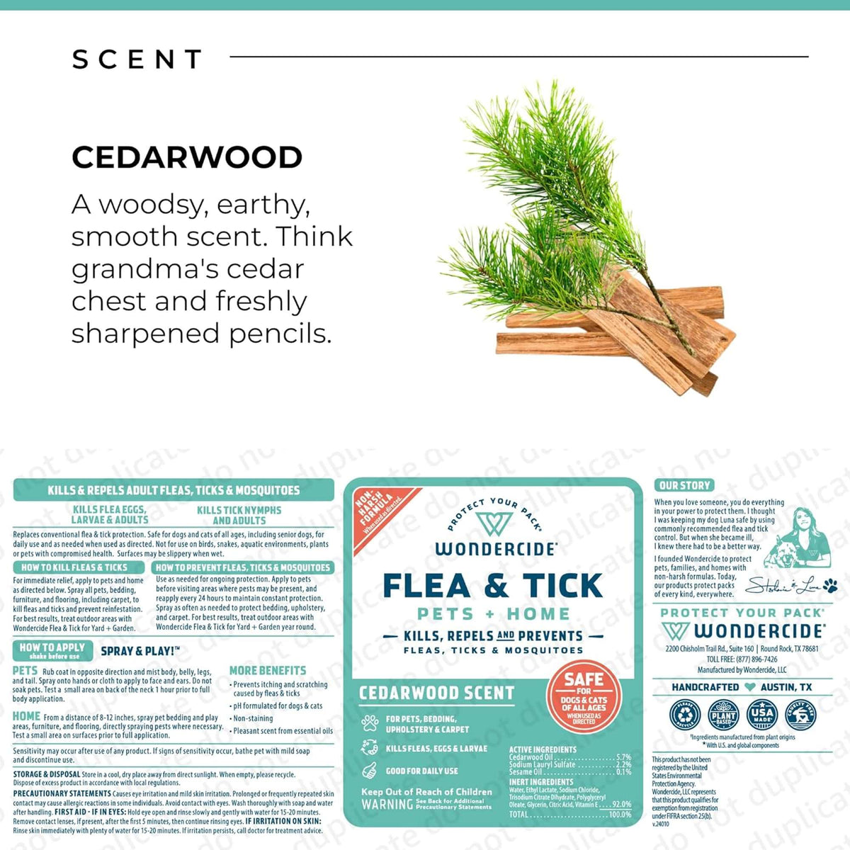 Wondercide Dog & Cat Flea & Tick Pets + Home Cedarwood Scent