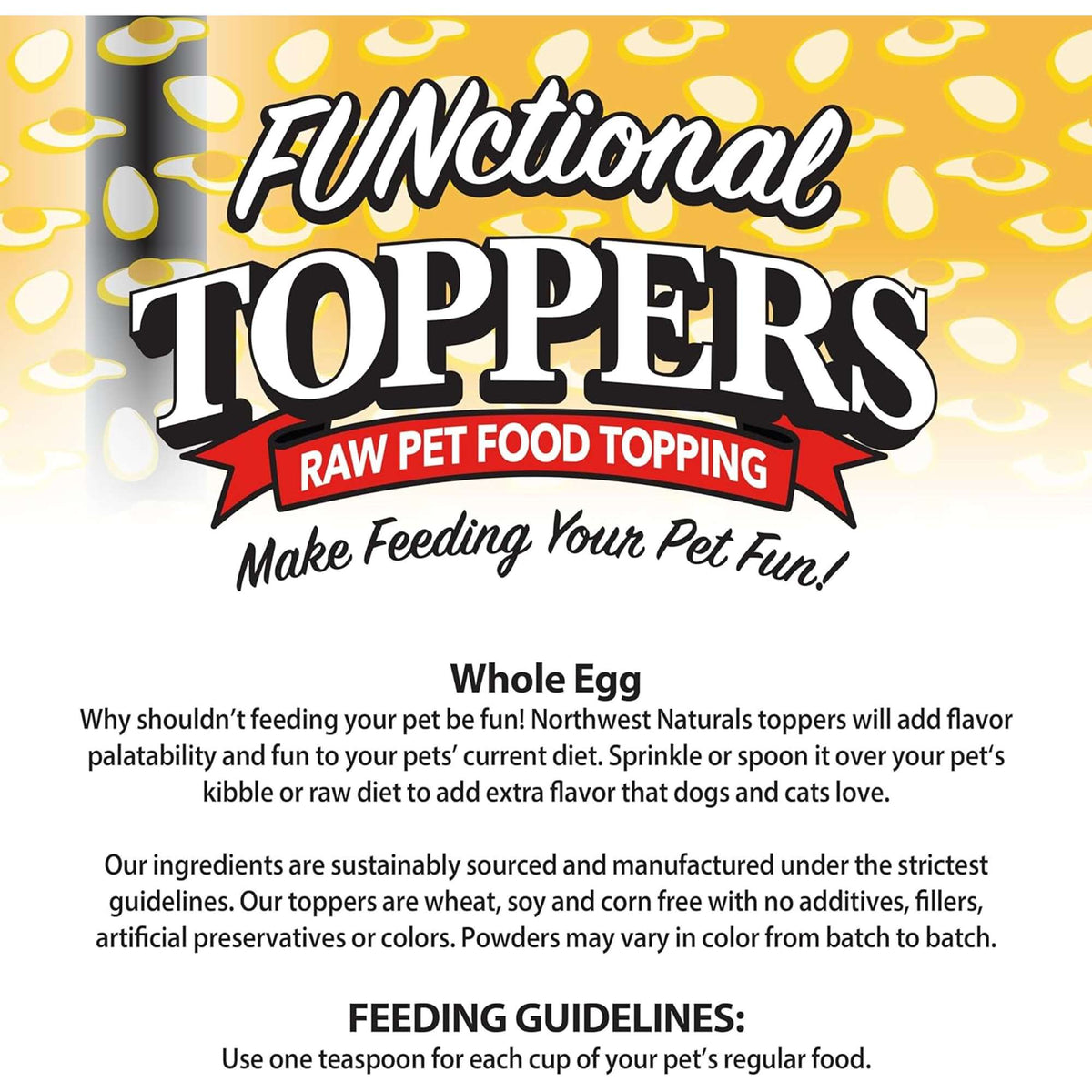 Northwest Naturals Dog &amp; Cat FUNctional Topper Whole Egg