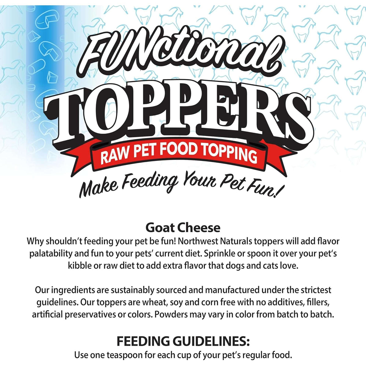 Northwest Naturals Dog &amp; Cat FUNctional Topper Goat Cheese