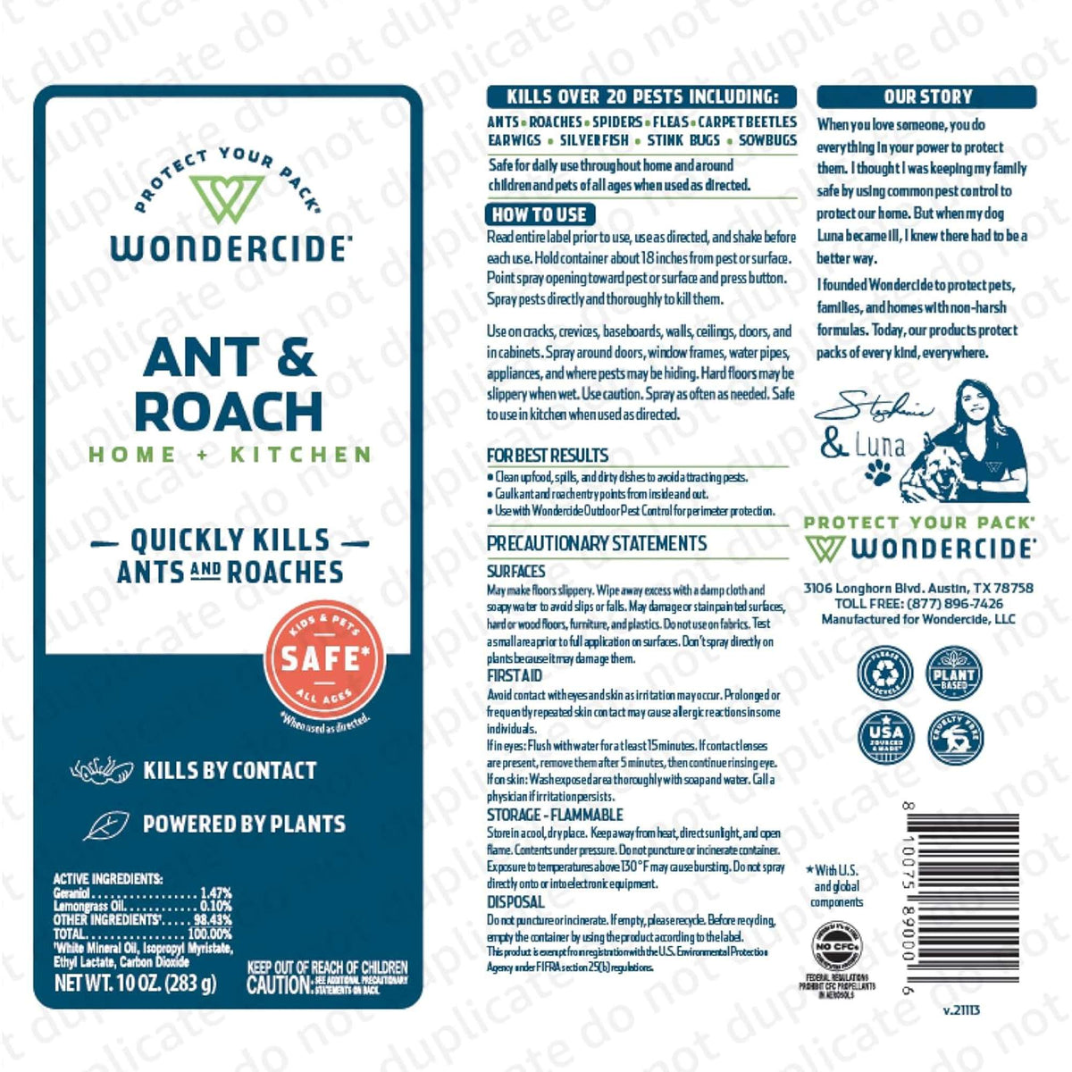Wondercide Ant & Roach Home + Kitchen Spray