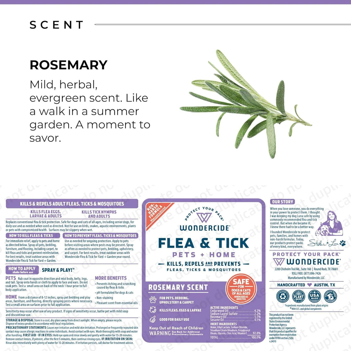 Wondercide Dog & Cat Flea & Tick Pets + Home Rosemary Scent