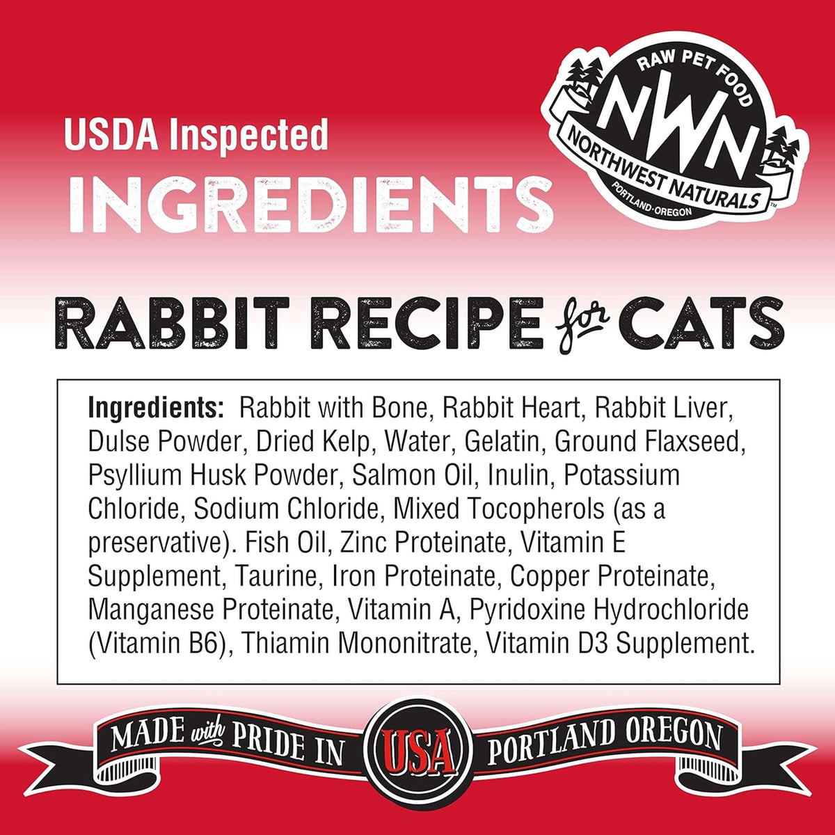 Northwest Naturals Freeze-Dried Raw Rabbit Cat Food