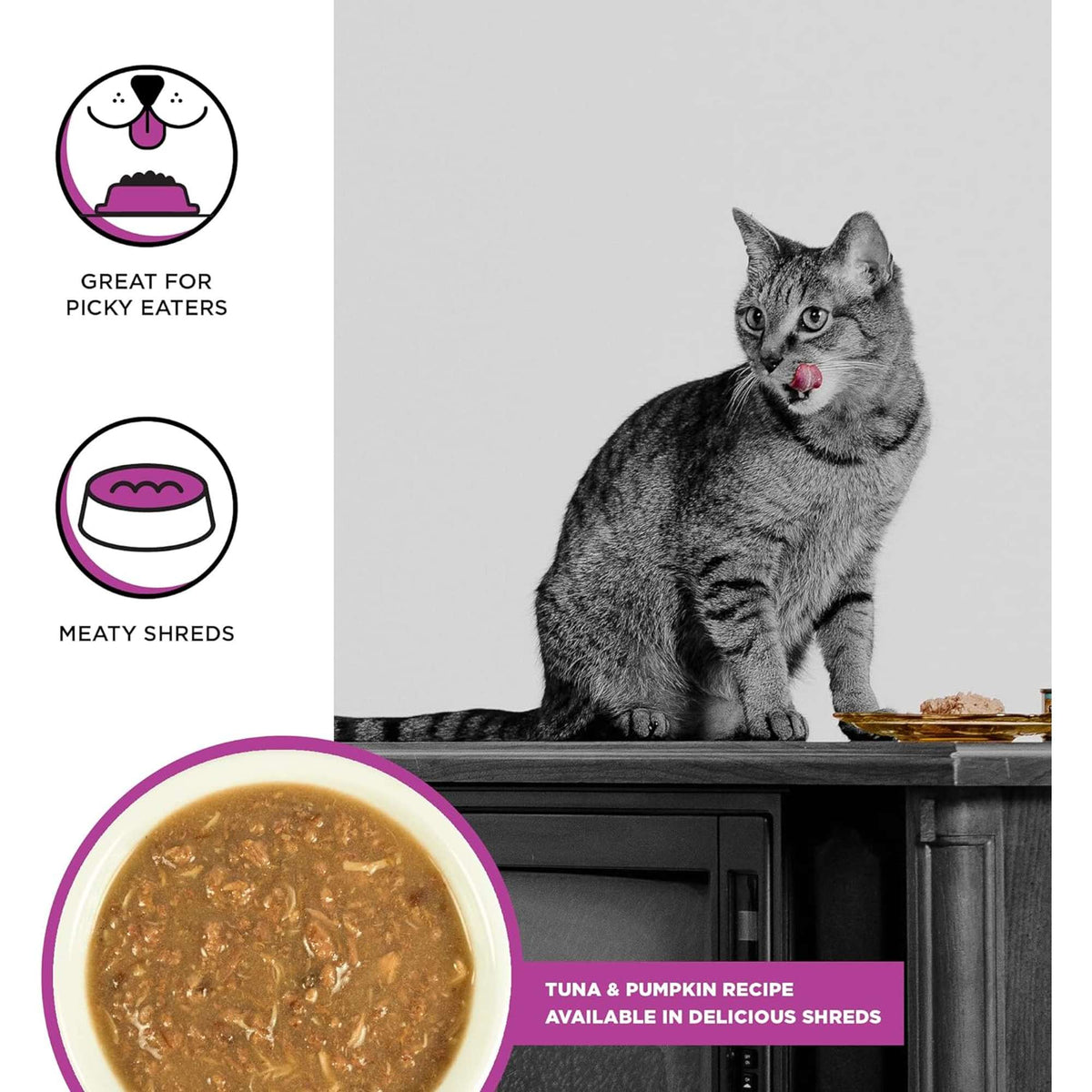 Bixbi Rawbble Shredded Grain Free Tuna &amp; Pumpkin Canned Cat Food
