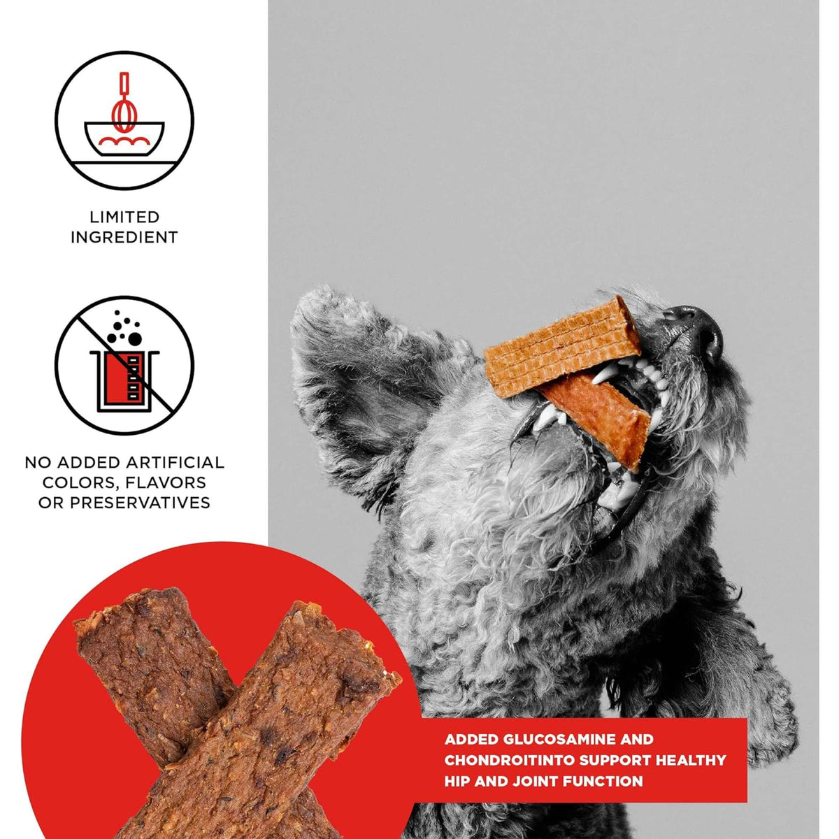 Bixbi Hip &amp; Joint Beef Liver Jerky Dog Treats
