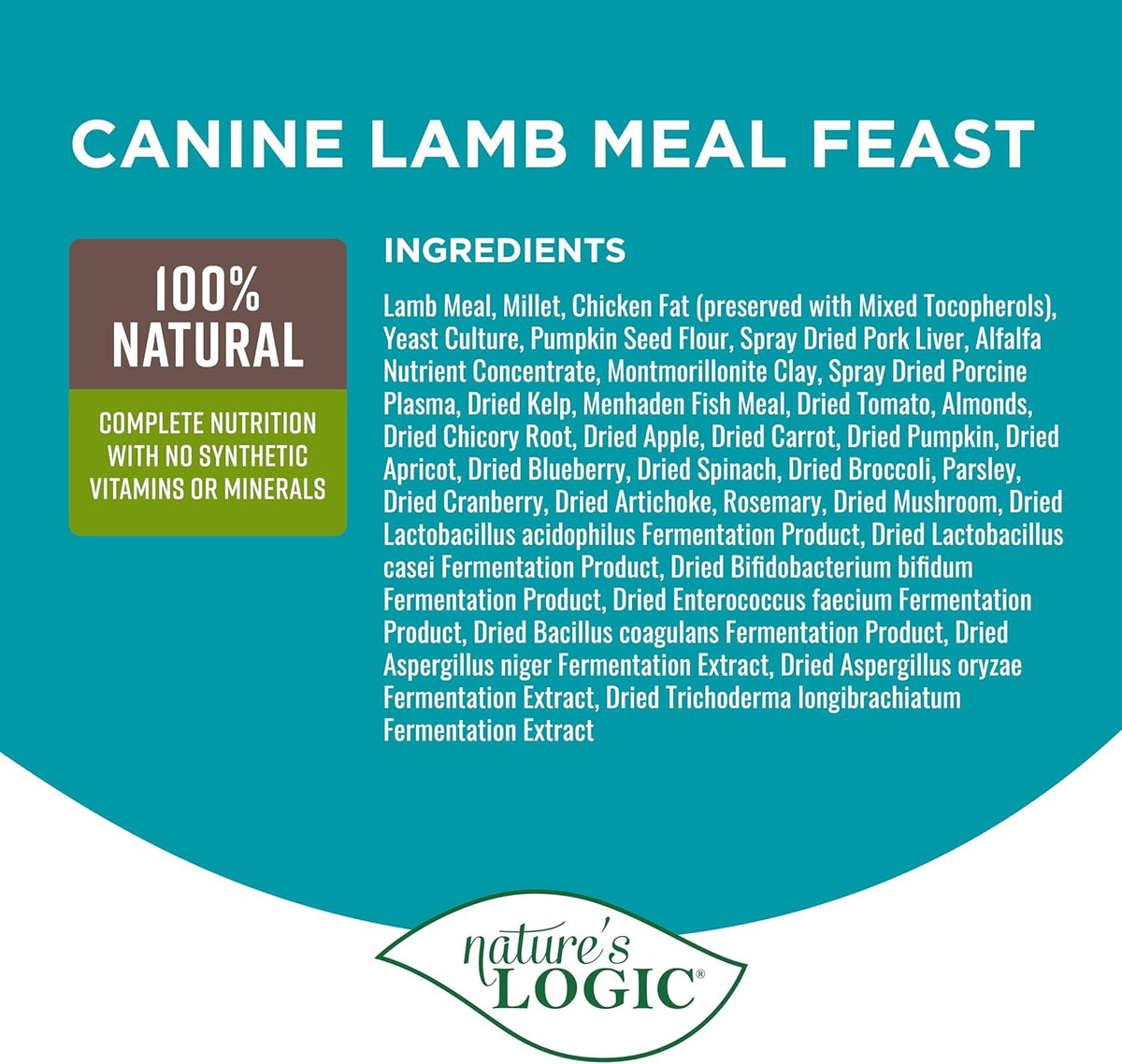 Nature&#39;s Logic Canine Lamb Meal Feast Dog Food