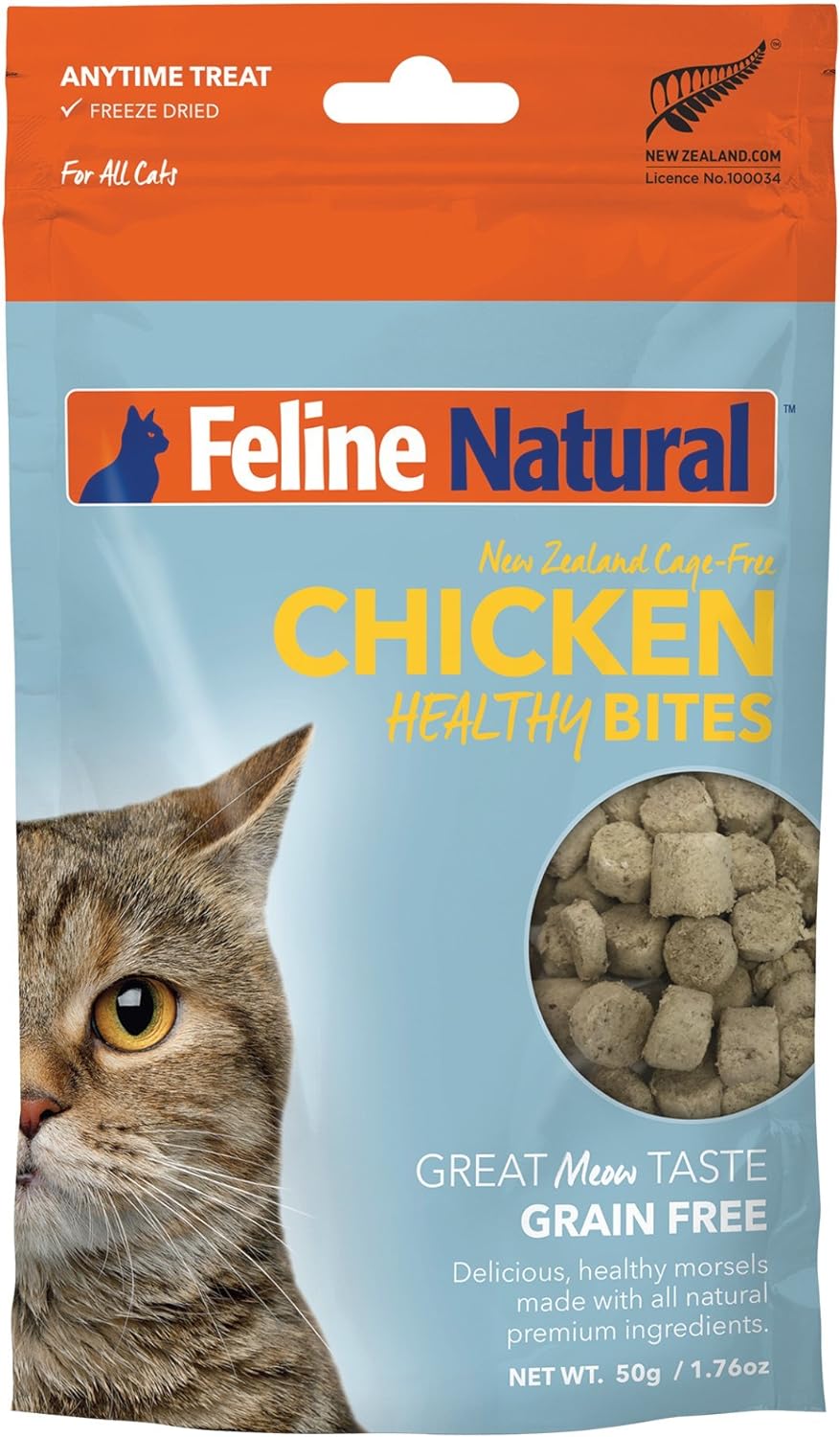Feline Natural Freeze-Dried Healthy Bites Freeze-Dried Chicken Cat Treats