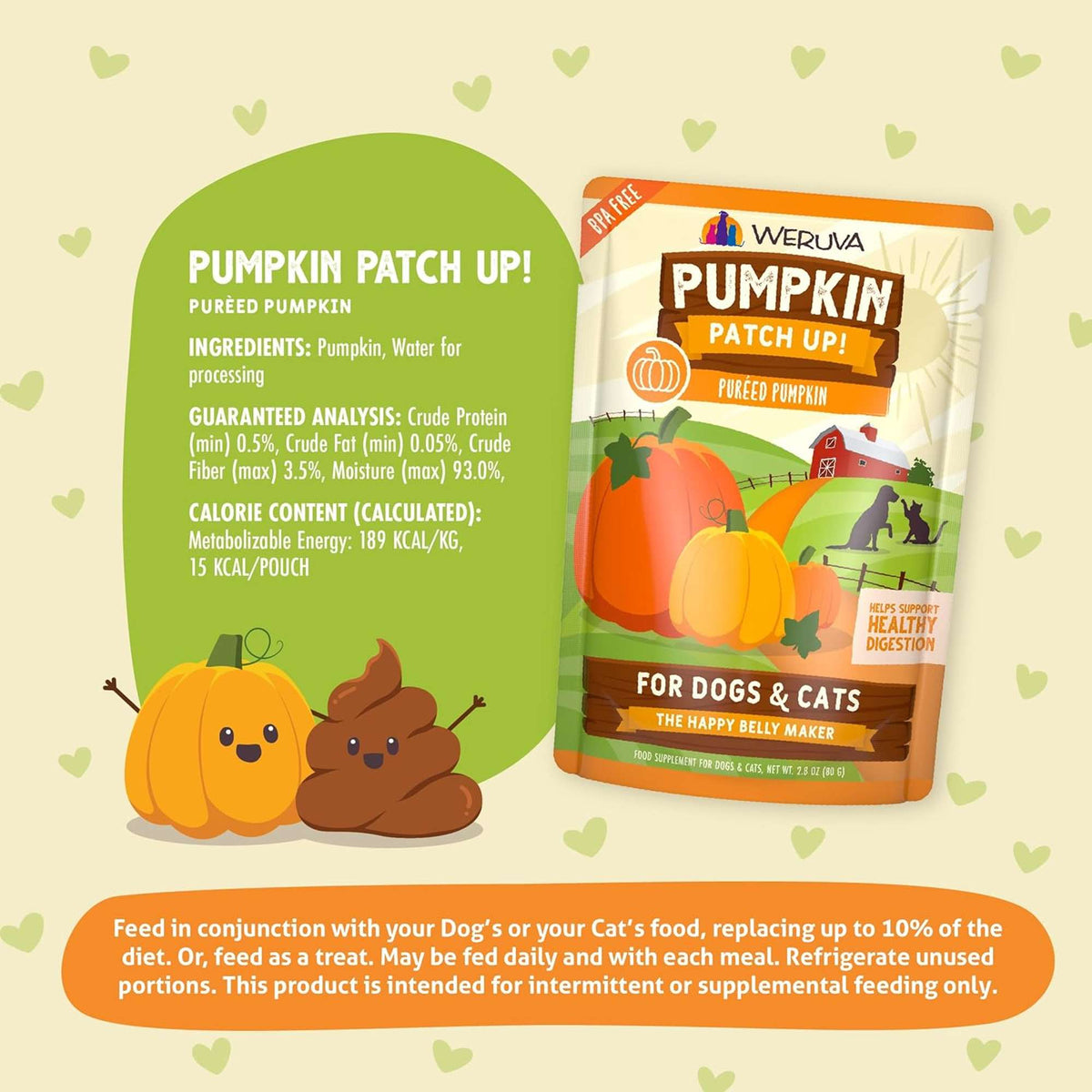 Weruva Pumpkin Patch Up! Puréed Pumpkin Dog &amp; Cat Food Supplement