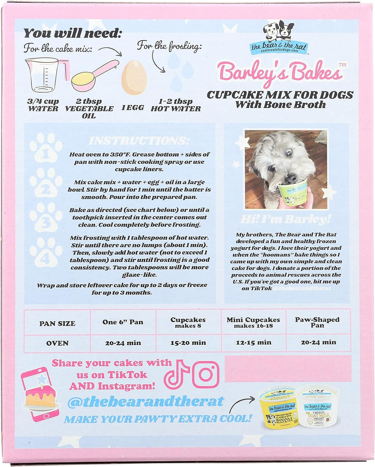 The Bear and The Rat Bone Broth Cupcake Mix