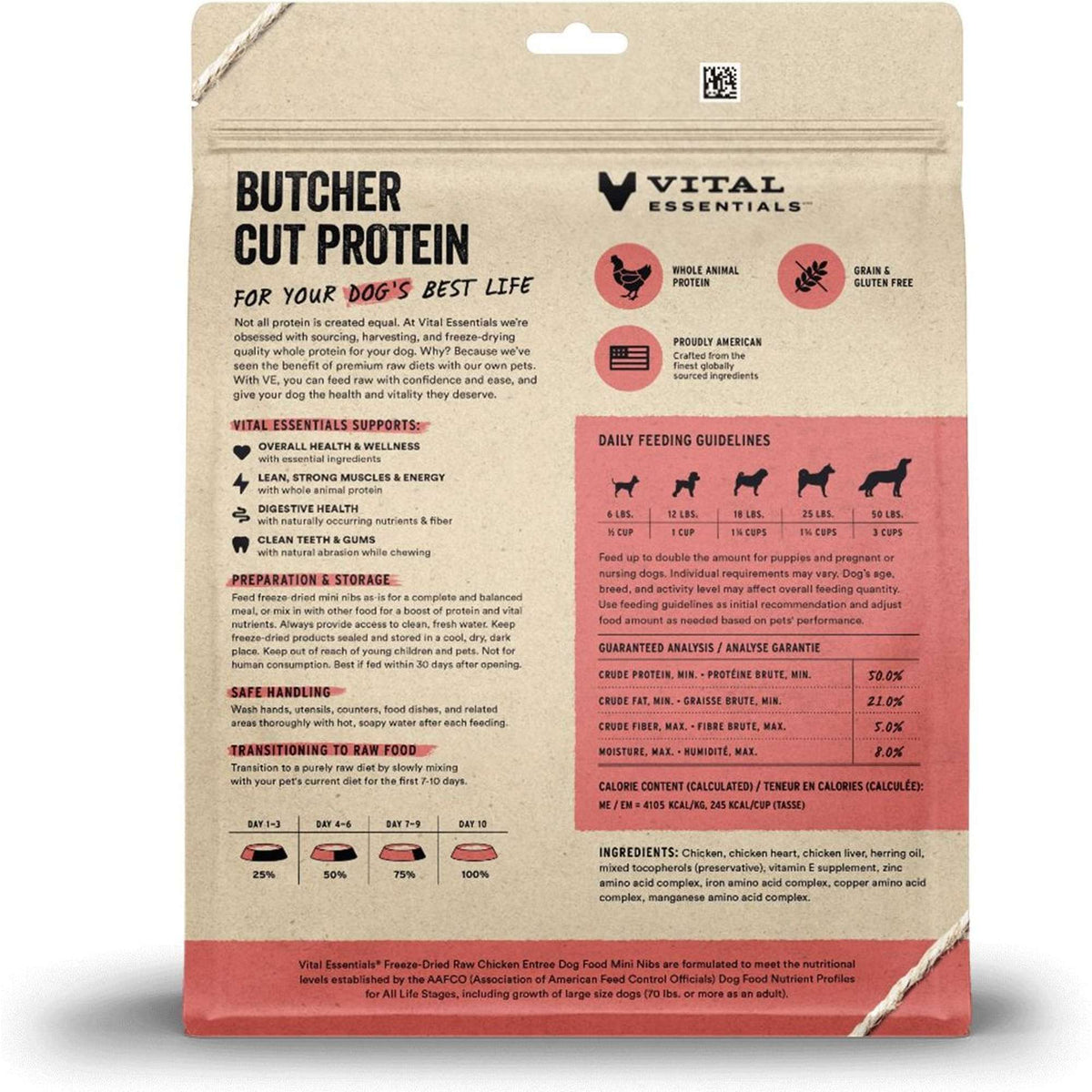 Vital Essentials Freeze-Dried Raw Chicken Dog Food