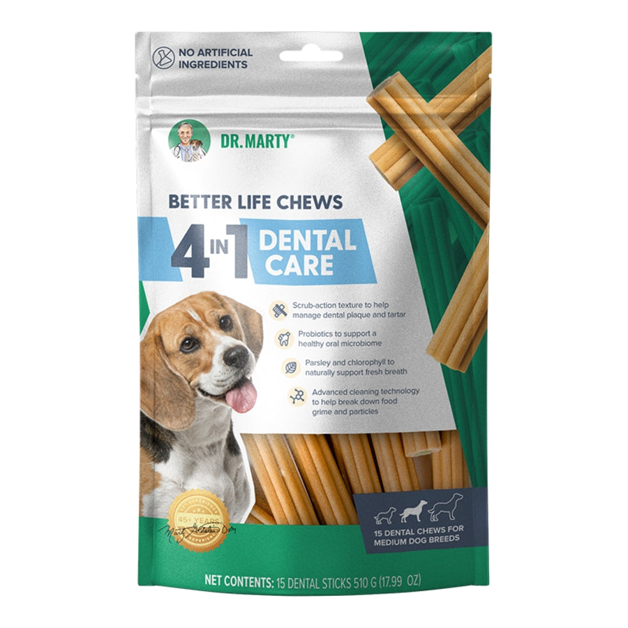 Dr. Marty Better Life Chews 4-in-1 Dental Care Dog Chews