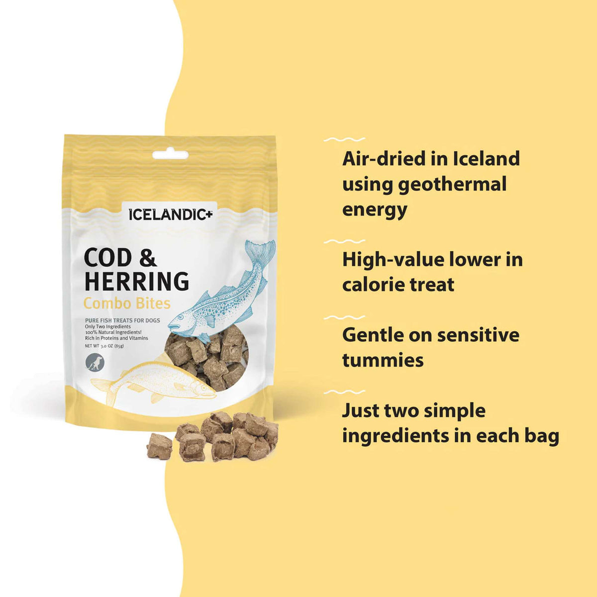 Icelandic+ Combo Bites Cod &amp; Herring Dog Treats