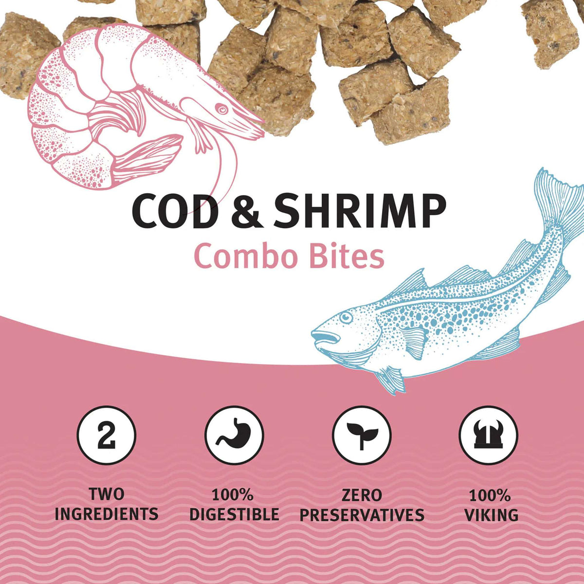 Icelandic+ Combo Bites Cod &amp; Shrimp Dog Treats