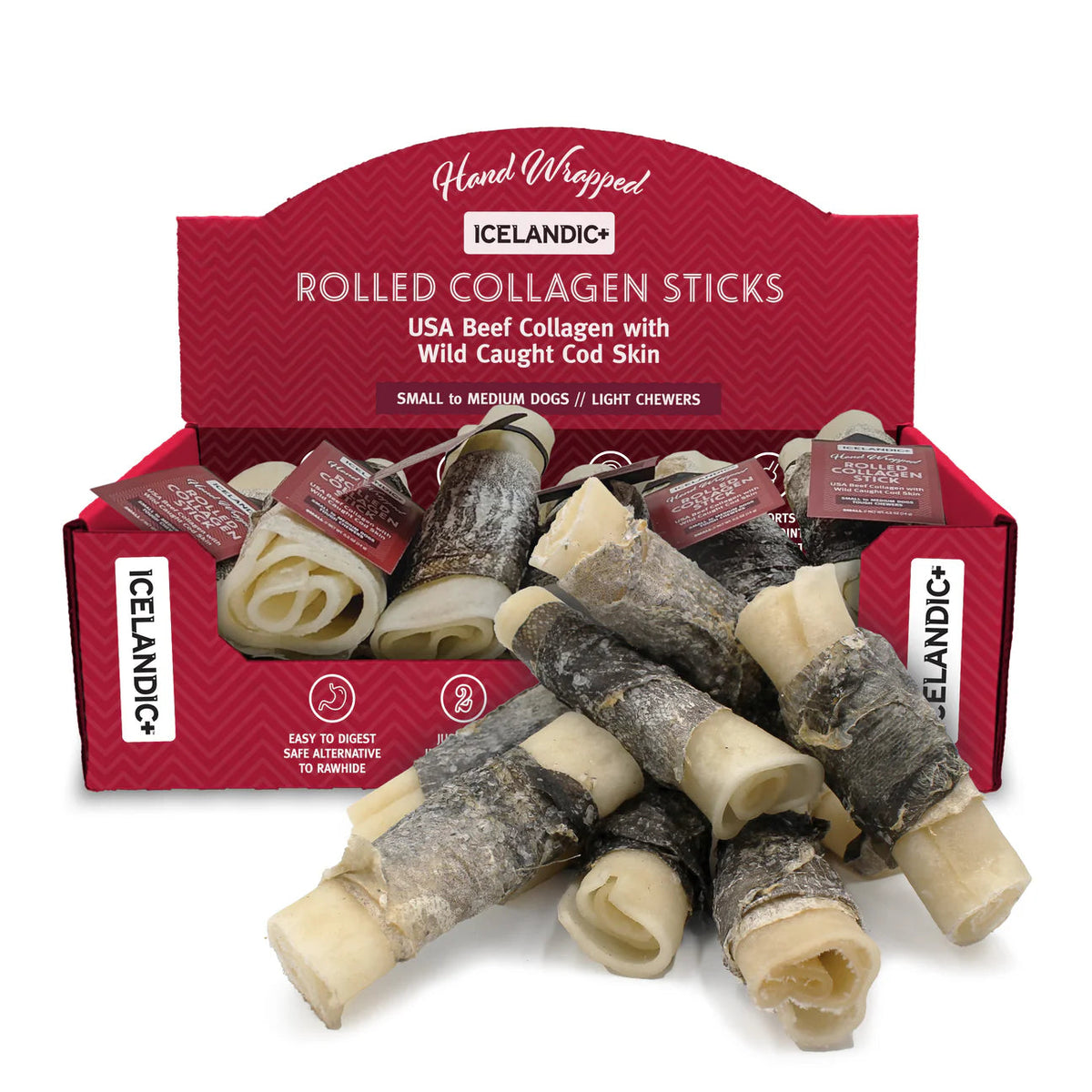 Icelandic+ Rolled Beef Collagen Sticks Dog Chews
