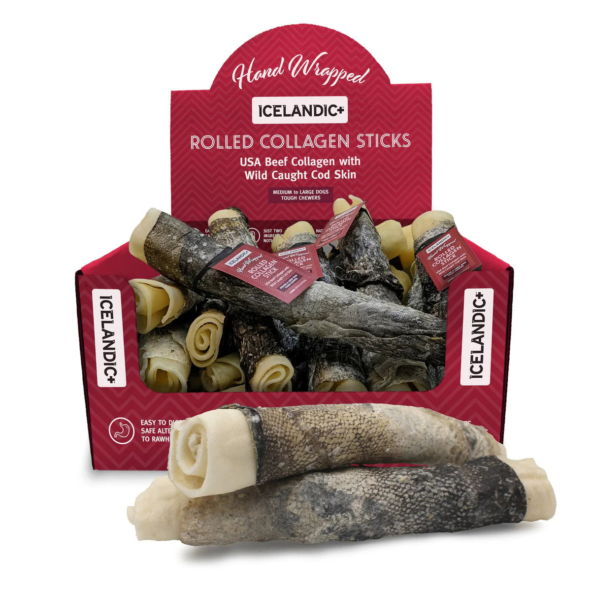 Icelandic+ Rolled Beef Collagen Sticks Dog Chews