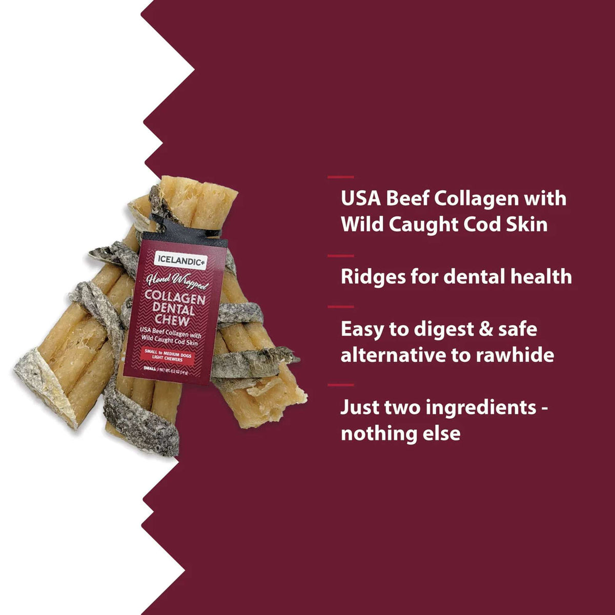 Icelandic+ Beef Collagen Dental Dog Chews