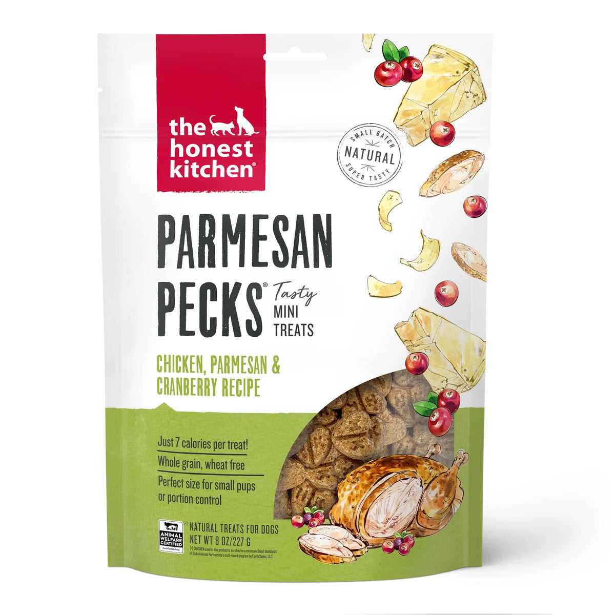 The Honest Kitchen Parmesan Pecks Chicken &amp; Cranberry Dog Treats