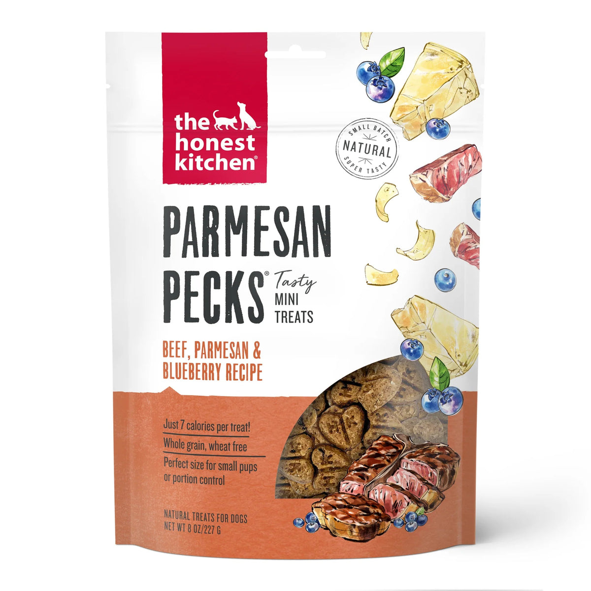 The Honest Kitchen Parmesan Pecks Beef &amp; Blueberry Dog Treats