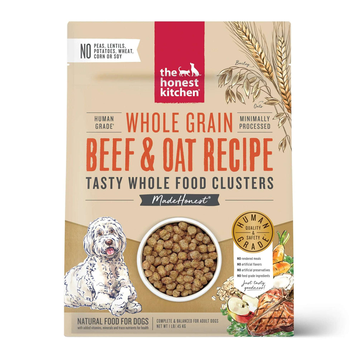 The Honest Kitchen Whole Grain Beef &amp; Oat Clusters Dog Food