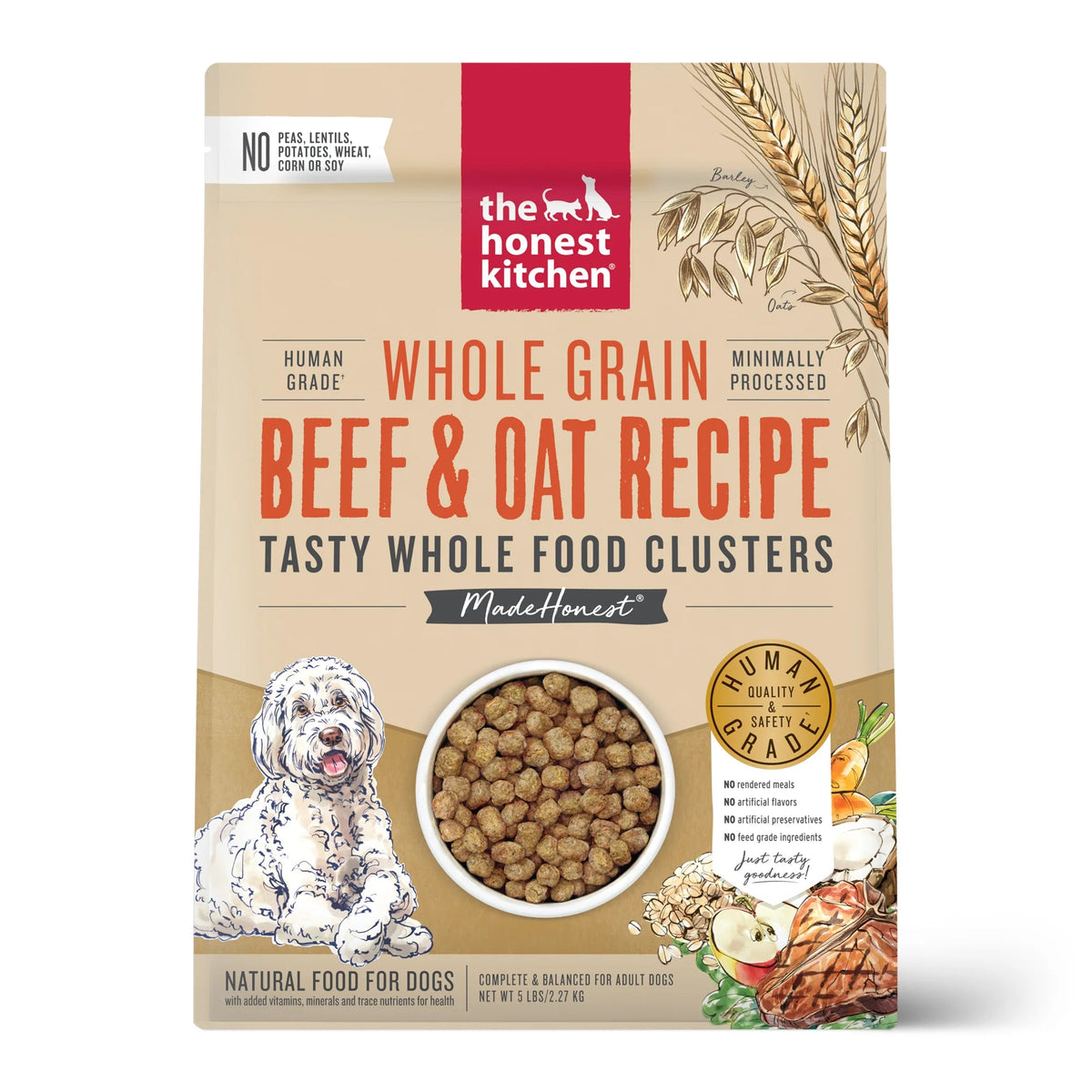 The Honest Kitchen Whole Grain Beef &amp; Oat Clusters Dog Food