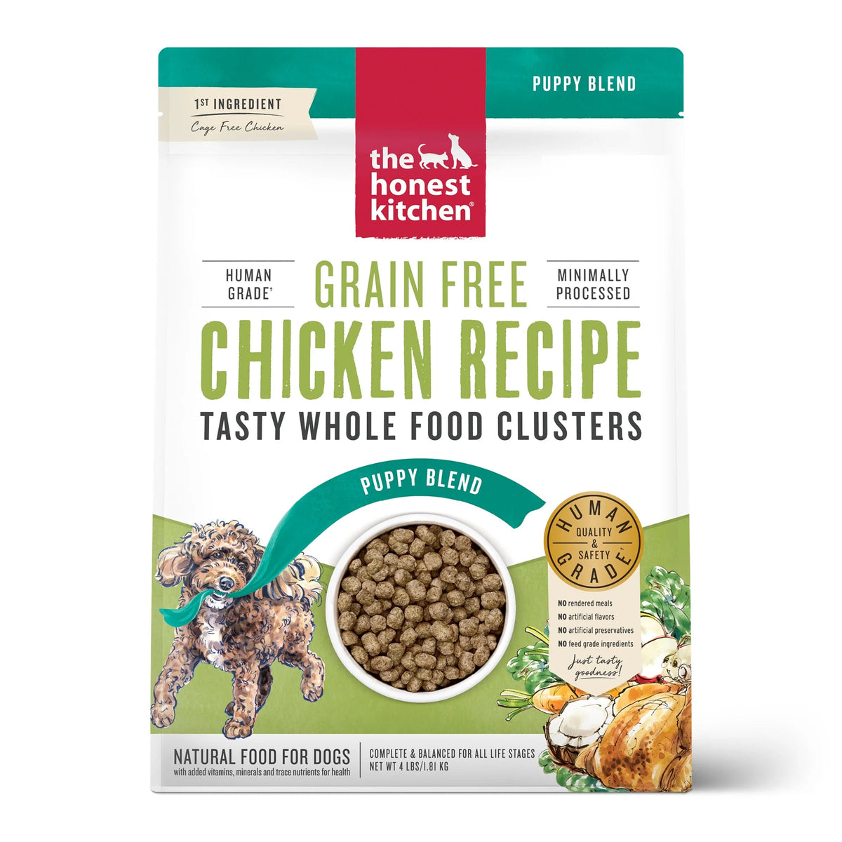 The Honest Kitchen Puppy Grain Free Chicken Clusters Dog Food