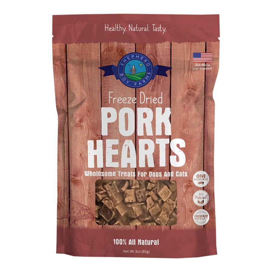 Shepherd Boy Farms Freeze-Dried Pork Heart Dog & Cat Treats