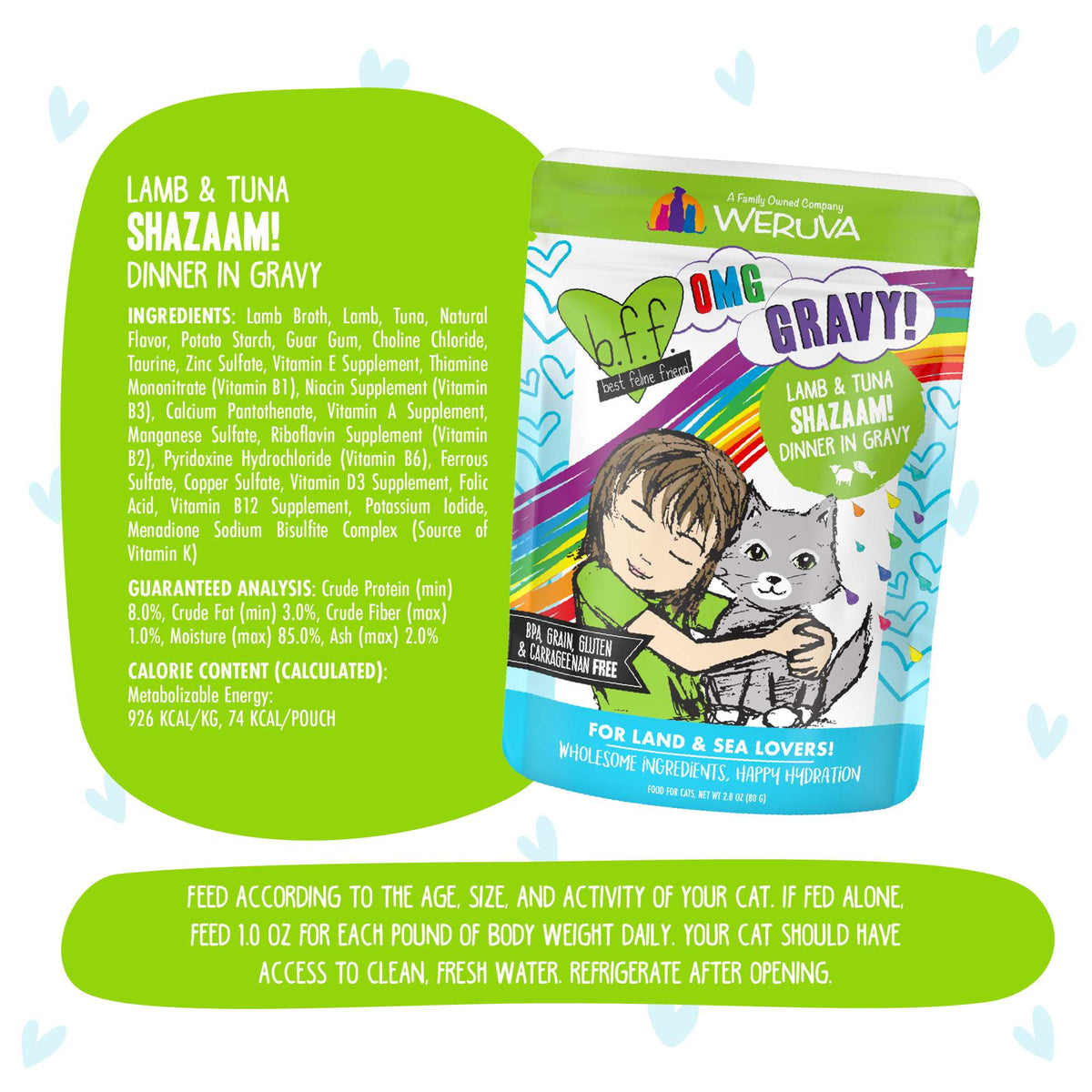BFF OMG Gravy! Shazaam! Lamb &amp; Tuna Cat Food Pouch
