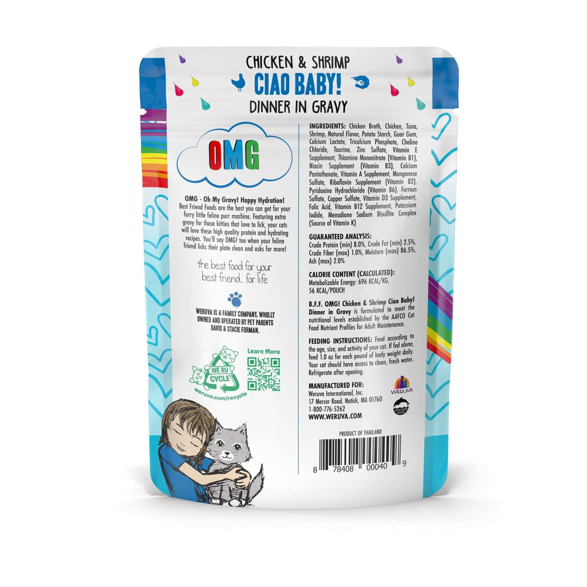 BFF OMG Gravy! Ciao Baby! Chicken &amp; Shrimp Cat Food Pouch