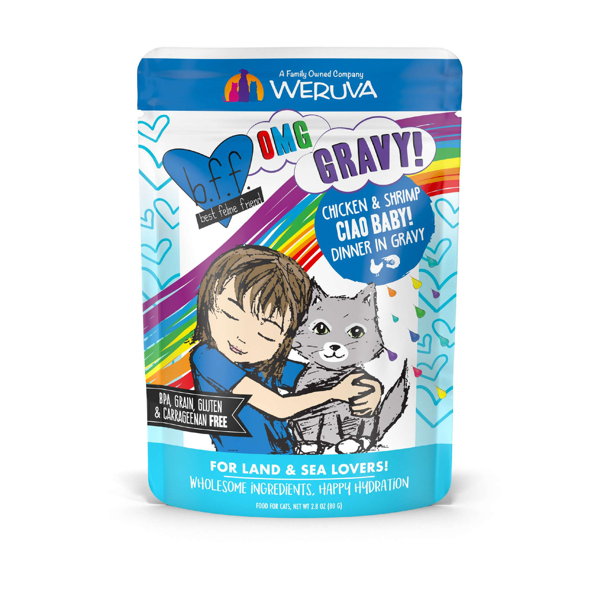 BFF OMG Gravy! Ciao Baby! Chicken &amp; Shrimp Cat Food Pouch