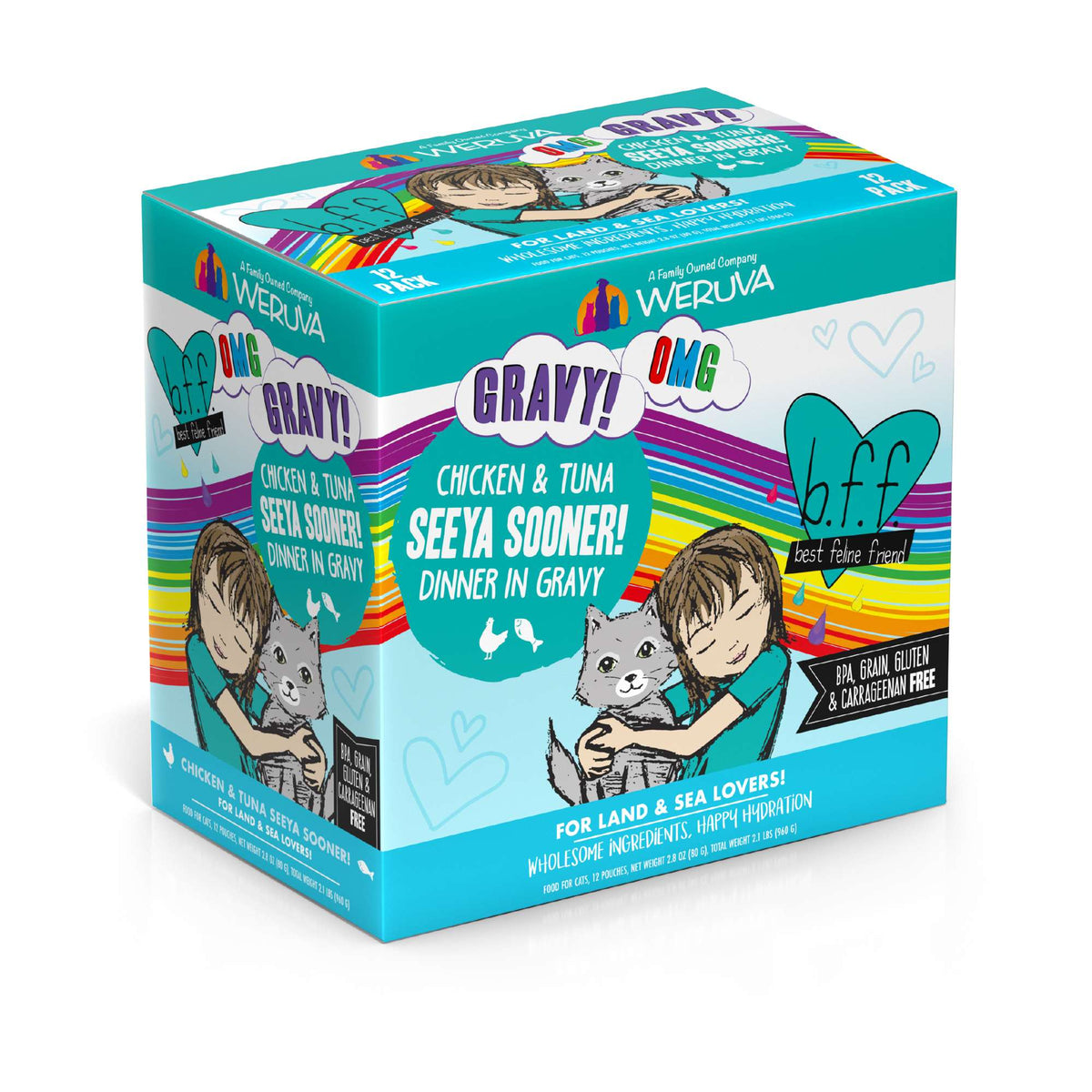 BFF OMG Gravy! Seeya Sooner! Chicken &amp; Tuna Cat Food Pouch