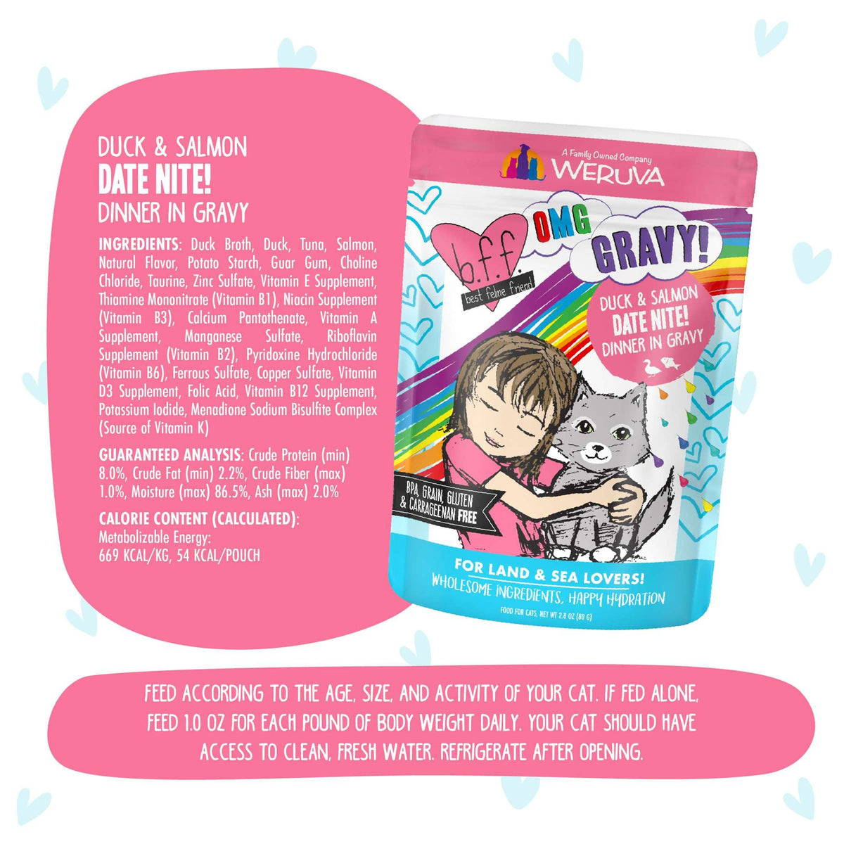 BFF OMG Gravy! Date Nite! Duck &amp; Salmon Cat Food Pouch