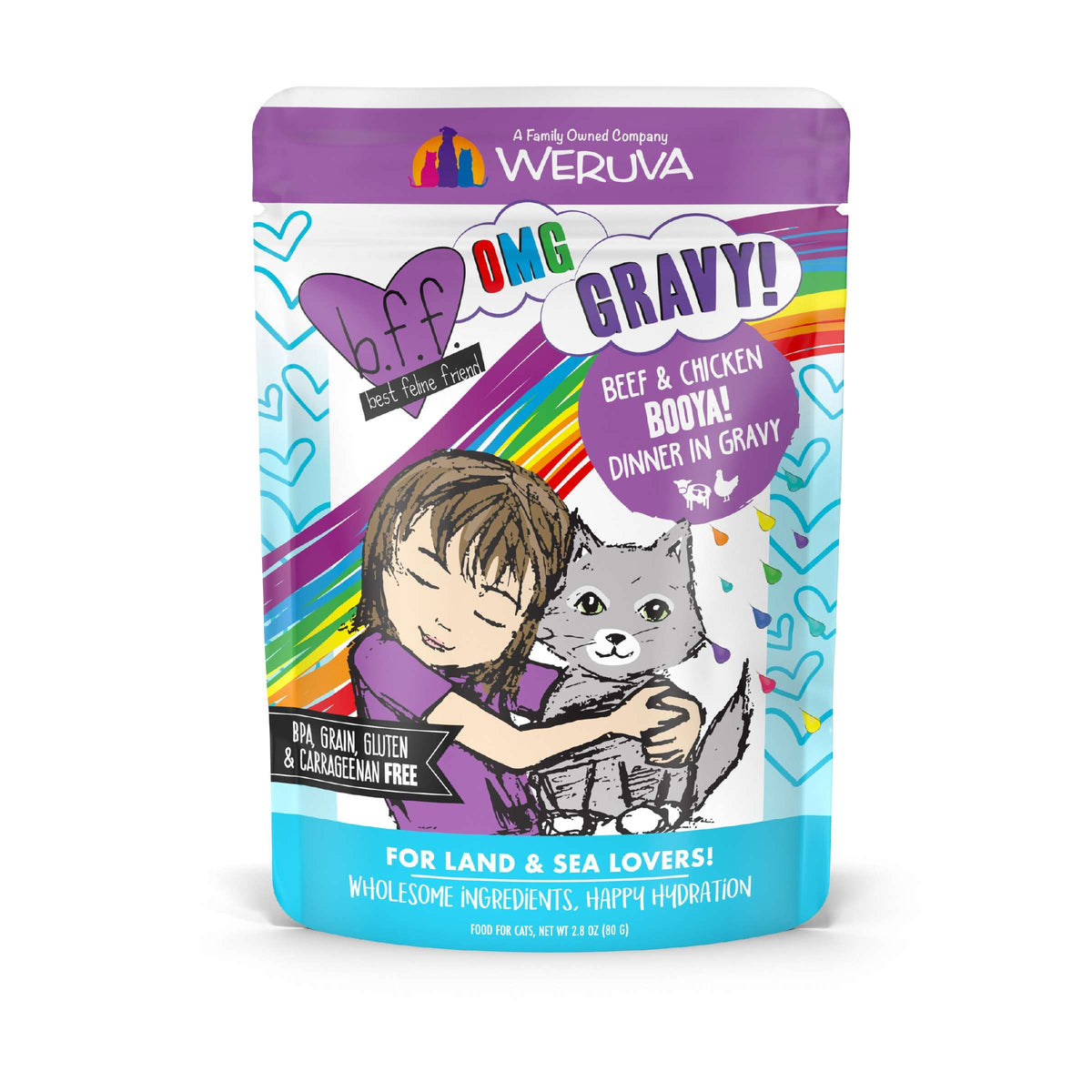 BFF OMG Gravy! Booya! Beef &amp; Chicken Cat Food Pouch