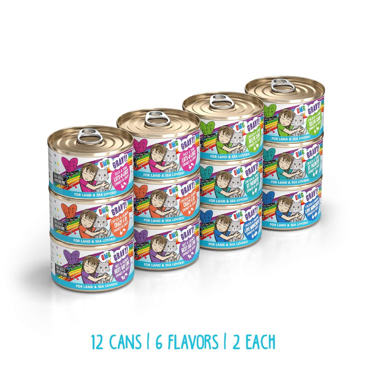 BFF OMG Rainbow Road Variety Pack Canned Cat Food