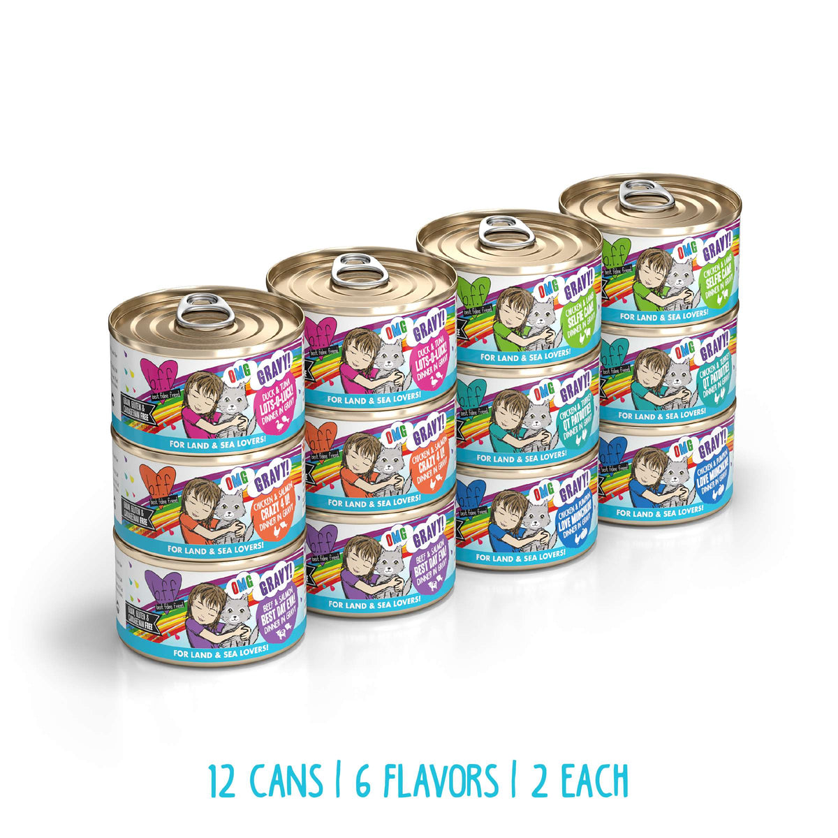 BFF OMG Rainbow Road Variety Pack Canned Cat Food