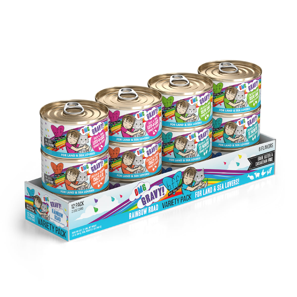 BFF OMG Rainbow Road Variety Pack Canned Cat Food