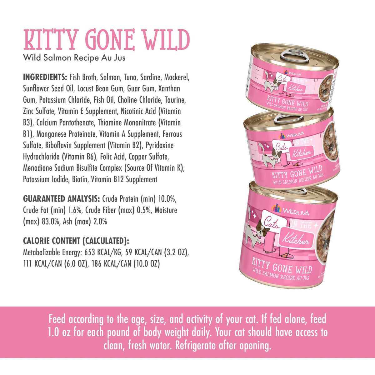 Cats In the Kitchen Kitty Gone Wild Salmon Canned Food