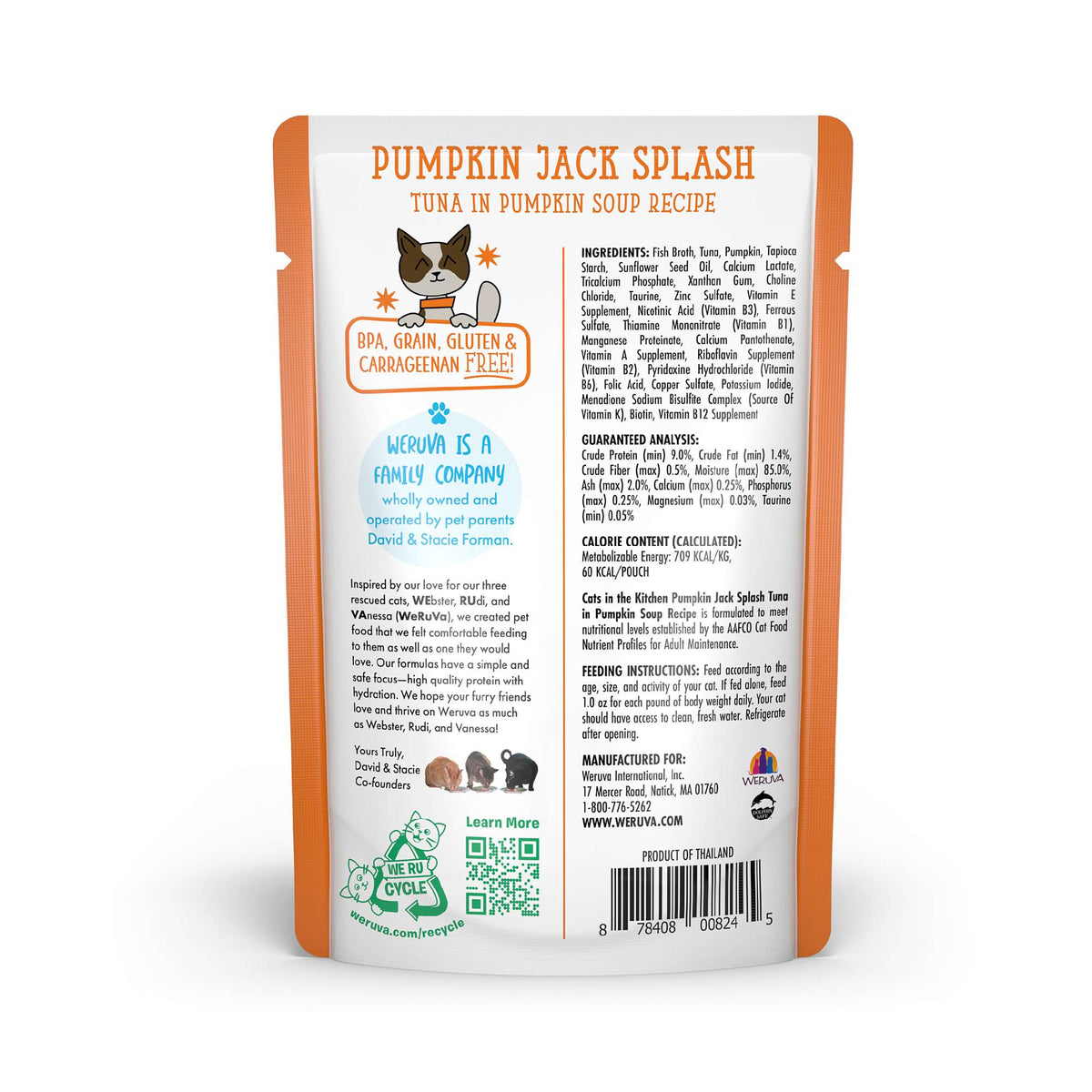 Cats In the Kitchen Pumpkin Jack Splash Tuna in Pumpkin Soup Pouch