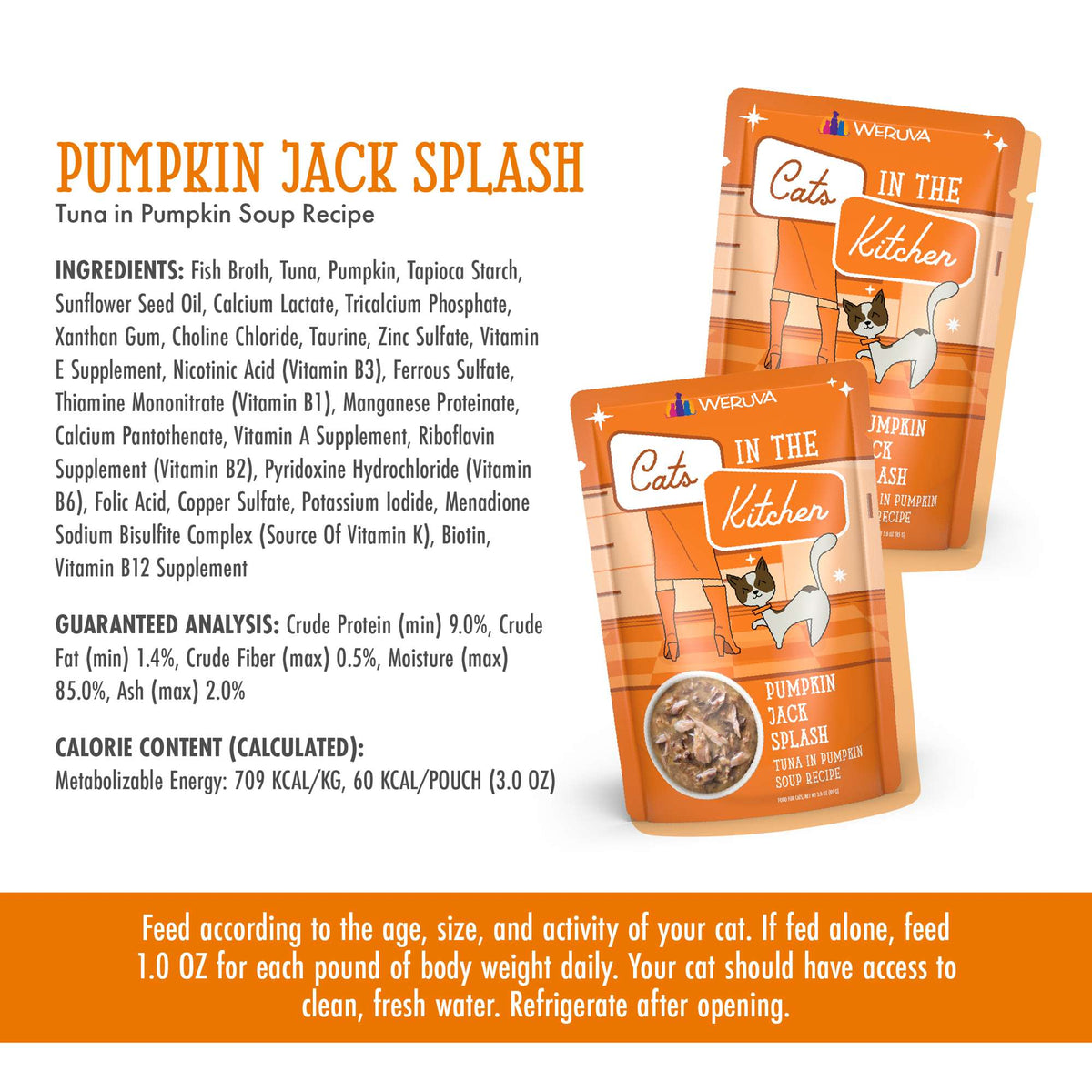 Cats In the Kitchen Pumpkin Jack Splash Tuna in Pumpkin Soup Pouch