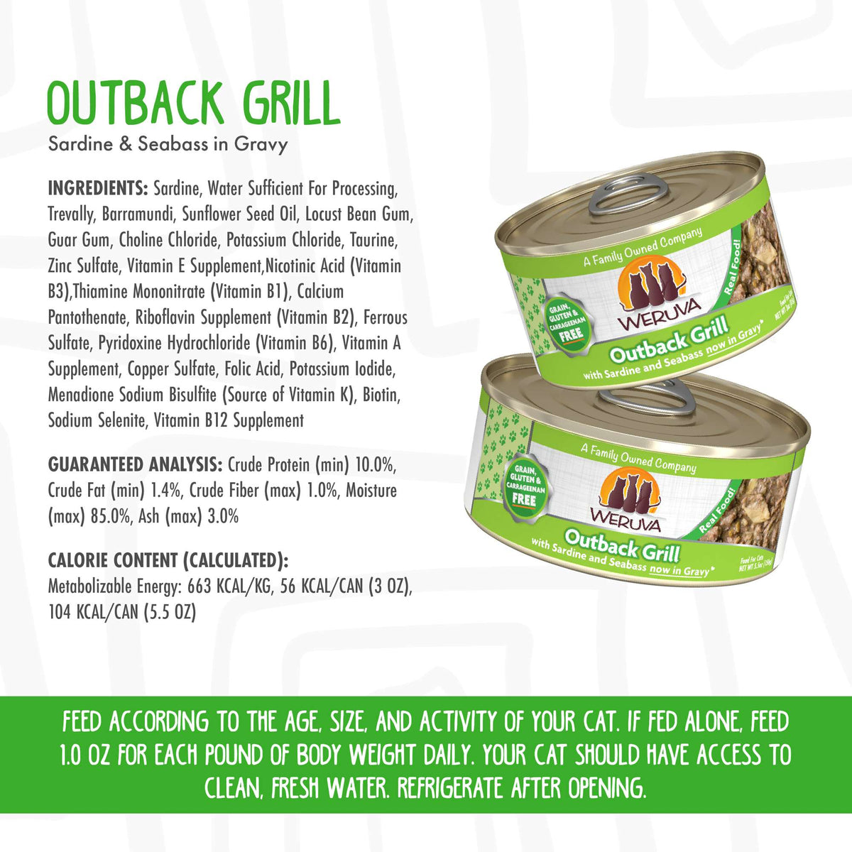 Weruva Outback Grill with Sardine &amp; Sebass Canned Cat Food
